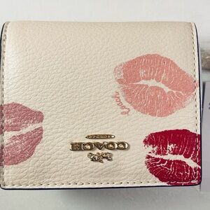 Coach Snap Wallet With Lips Print